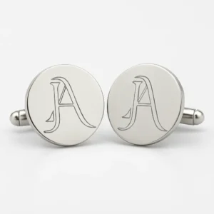 manchetknoop met huwelijksmonogram