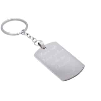 Gegraveerde dogtag sleutelhanger