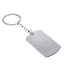 dogtag sleutelhanger 2 regels