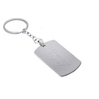 sleutelhanger dogtag lengte