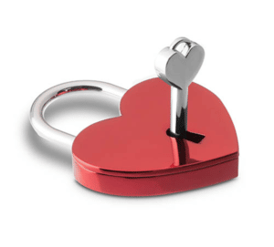 Liefdesslot hart rood sfeer