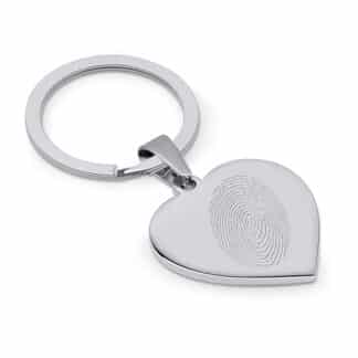 Vingerafdruk Sleutelhanger Hart