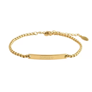Stainless Steel Bar Armband Gravering