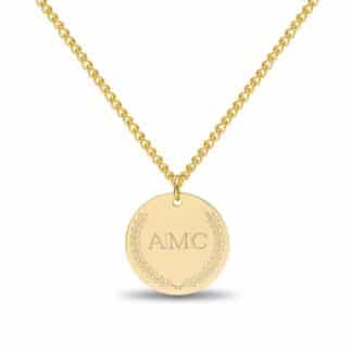 initialen disc ketting