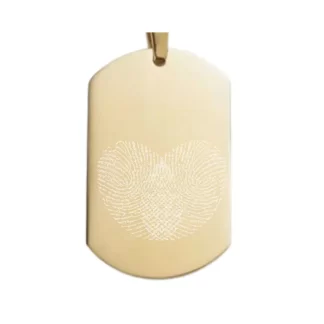 RVS Dogtag Vingerafdruk