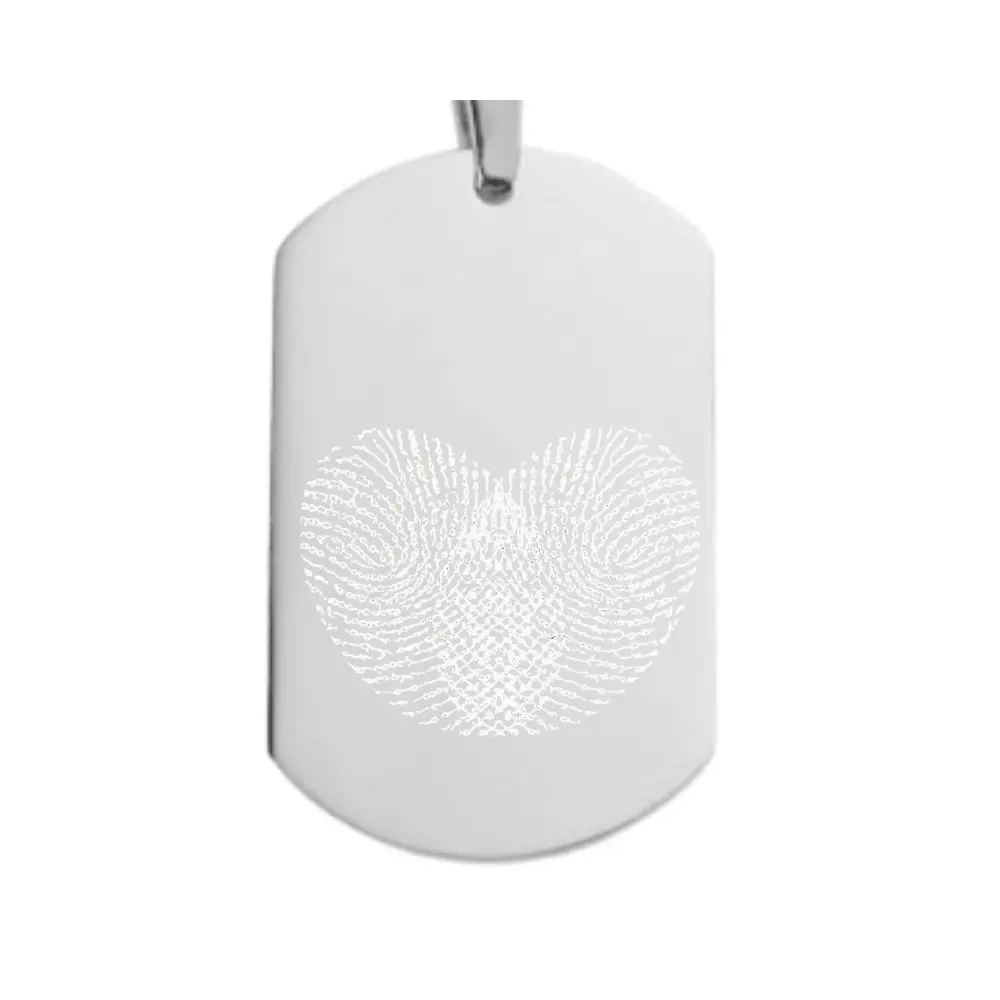 RVS Dogtag Vingerafdruk