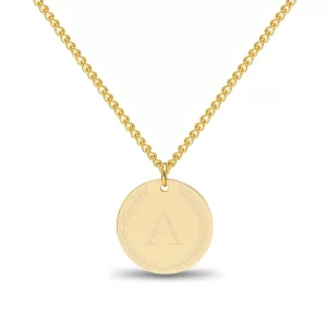 stainless steel ketting met initiaal