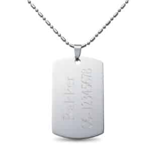 dogtag gegraveerd