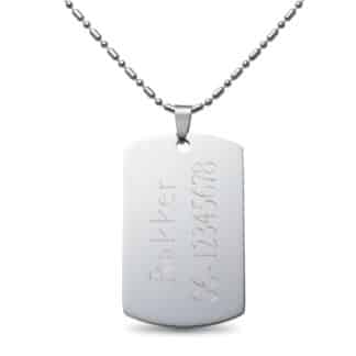 dogtag gegraveerd