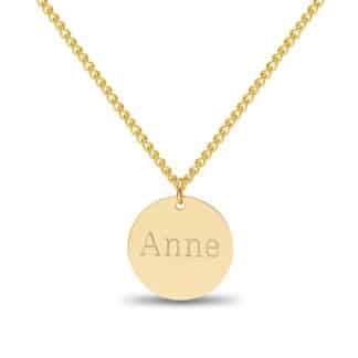 disc ketting RVS goud