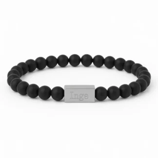 Heren Armband Zwarte Kralen