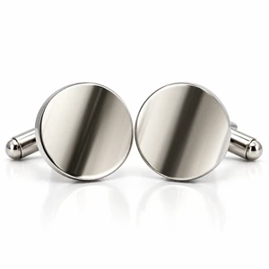 manchetknoop-zilver-rond