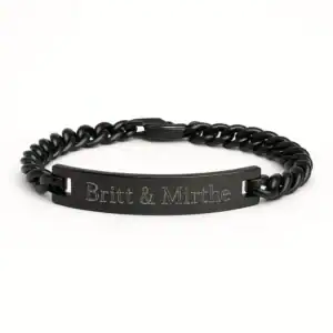 heren schakelarmband met gravure