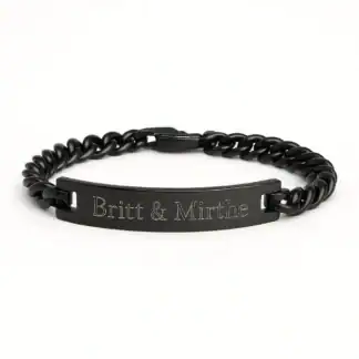 heren schakelarmband met gravure