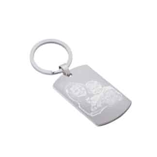 Dogtag sleutelhanger met foto