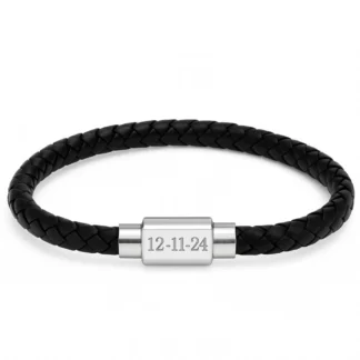 Leren Armband Gegraveerd smal