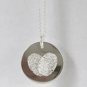 vingerafdruk ketting zilver
