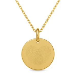 HARTVORMIGE VINGERAFDRUK AAN KETTING