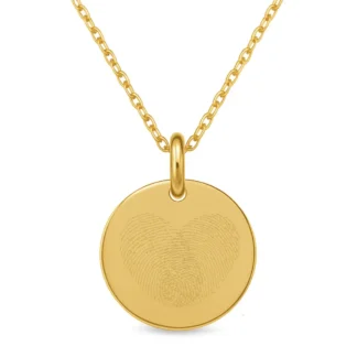 HARTVORMIGE VINGERAFDRUK AAN KETTING