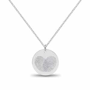Ketting met Vingerafdruk - fingerprint-coin-ketting - vingerafdruk ketting hart