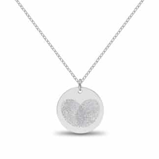Ketting met Vingerafdruk - fingerprint-coin-ketting - vingerafdruk ketting hart