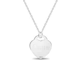 gegraveerd hartje zilver